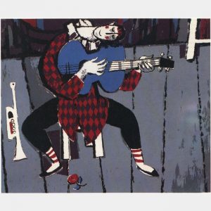 Hans Sauerbruch „Clown mit Gitarre“